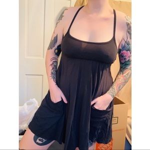 H&M Gray T Strap Pocket Dress Size 6